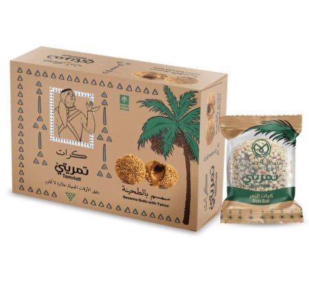 كرات التمر مع السمسم محشي طحينيه