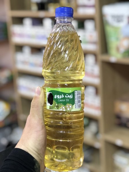 زيت خروع حجم لتر